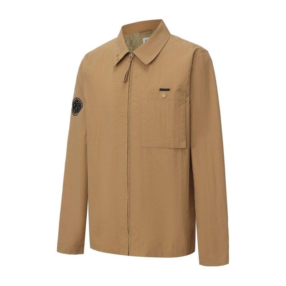 Pretty Green Mens Nylon Overshirt / Sand